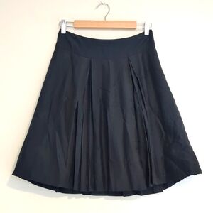 Banana Republic Black A-Line Circle Skirt Cotton & Silk size 4 EUC
